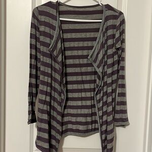 Purple and gray cardigan